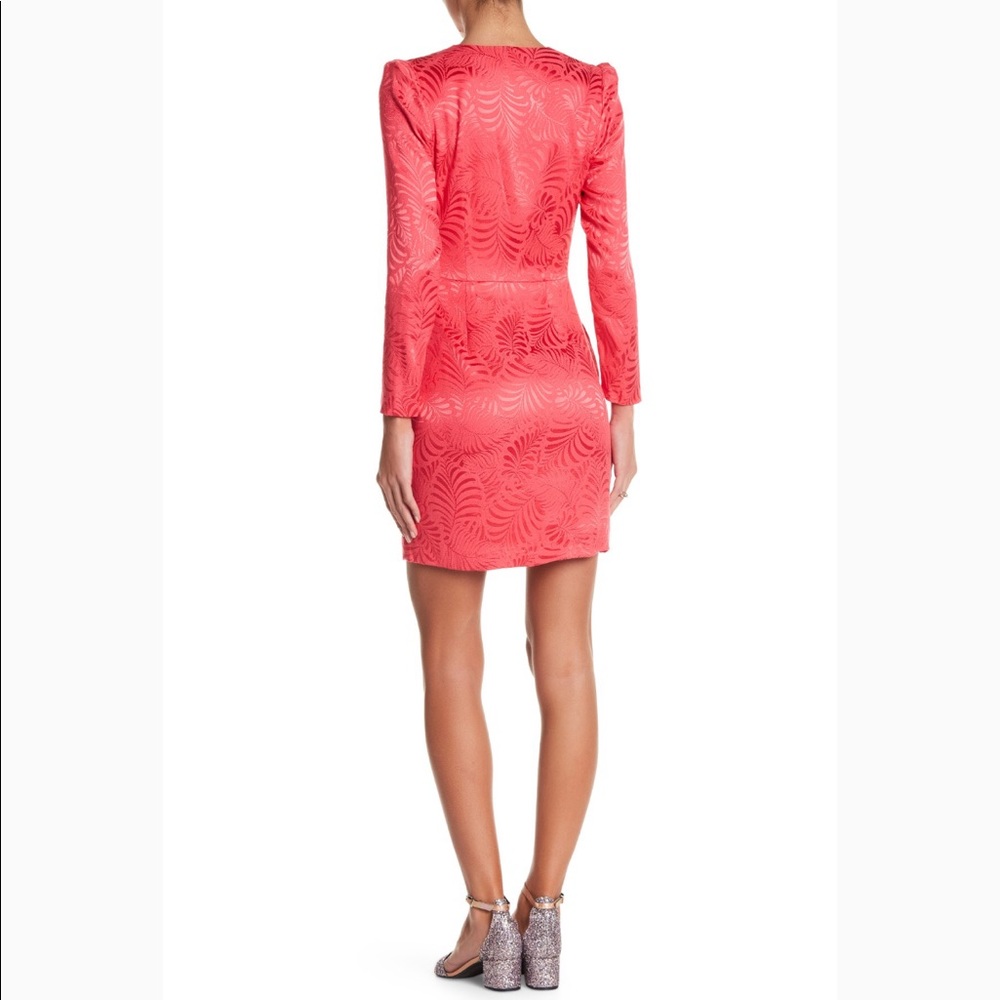Free People Red Velvet Long Sleeve Dress Sz 8 - Picture 2 of 6